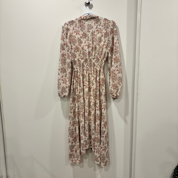 Vintage Cream and Pink Bishop Sleeve Sundress - Picture 6 of 12